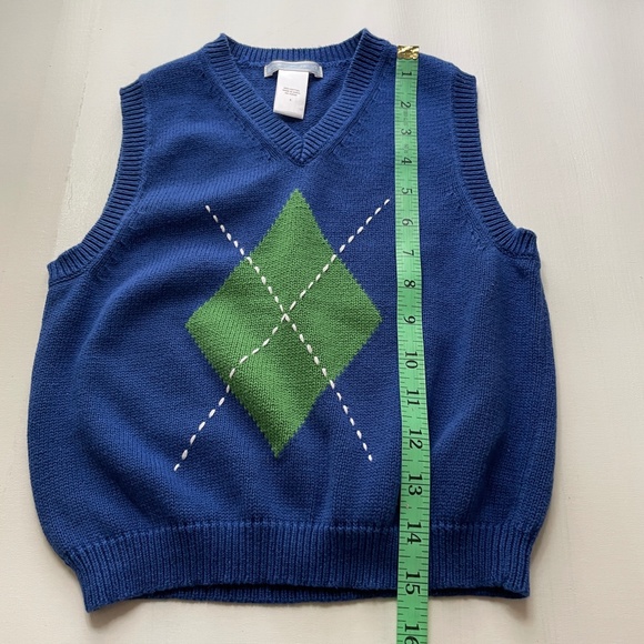 Janie and Jack Sweater Vest Boys 3T Argyle Cotton Spring Preppy Photo Holiday - Picture 8 of 8